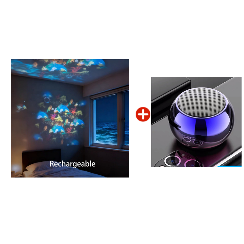 ✨Dynamicky rotujúce LED projektor