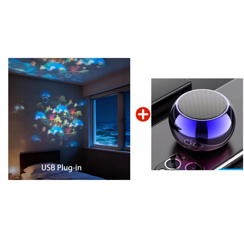 ✨Dynamicky rotujúce LED projektor