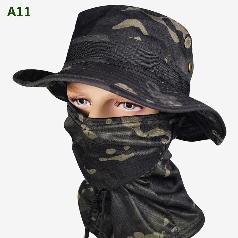 2 v 1 maskovací rybářská čepice a maska na krk