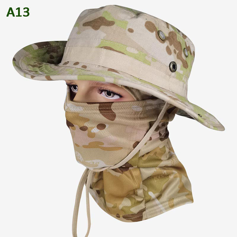 2 v 1 maskovací rybářská čepice a maska na krk