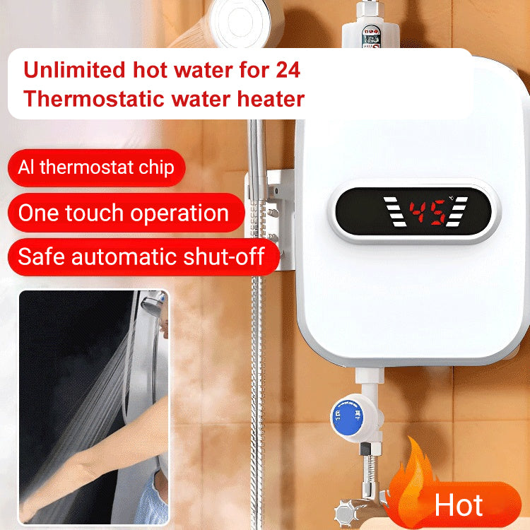 🚿 Prietokový ohrievač vody s termostatom – Kompaktný a energeticky úsporný – Ideálny do sprchy, k umývadlu alebo do kuchyne – Stála teplota vody, jednoduchá inštalácia 💧