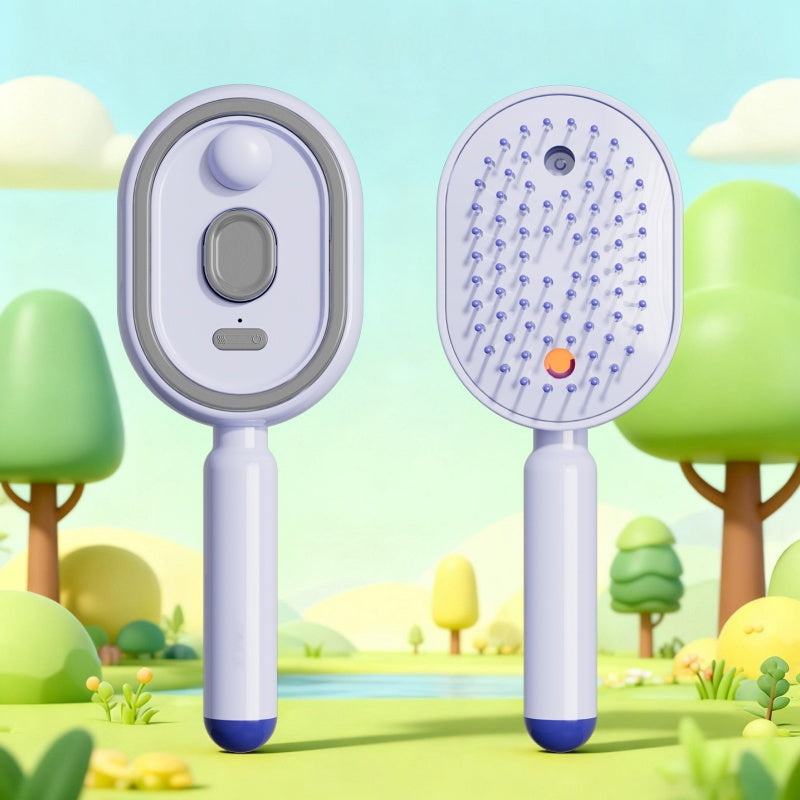 💆‍♀️ Masírujte a vyživujte pokožku hlavy – Elektrická sprejová a masážna kefa na vlasy s rozčesávacími štetinami – platba na dobierku 💧✨