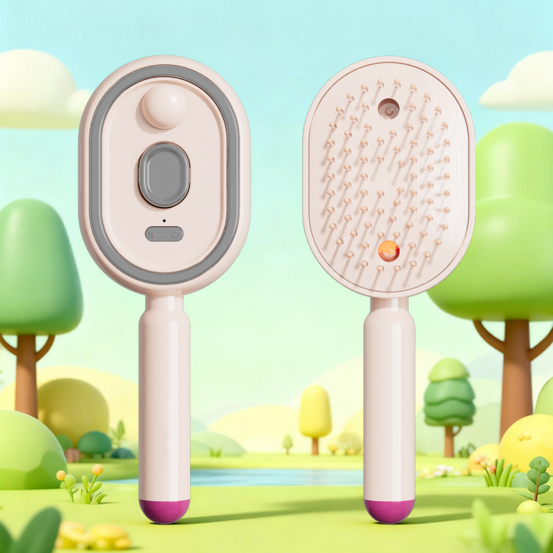 💆‍♀️ Masírujte a vyživujte pokožku hlavy – Elektrická sprejová a masážna kefa na vlasy s rozčesávacími štetinami – platba na dobierku 💧✨