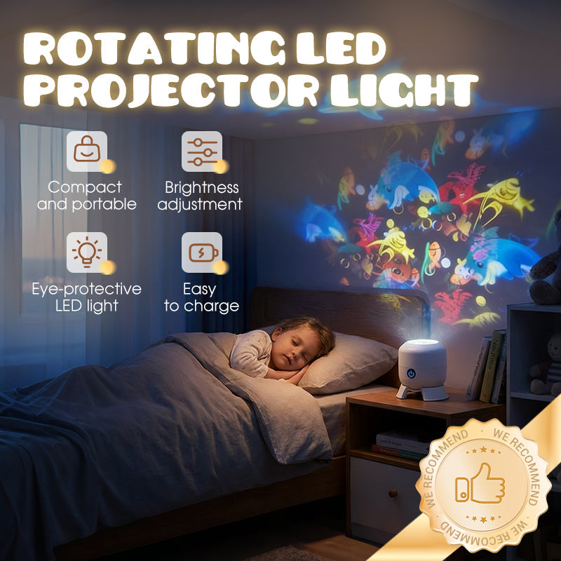 ✨Dynamicky rotujúce LED projektor