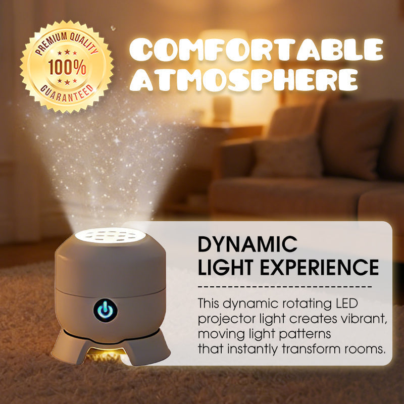 ✨Dynamicky rotujúce LED projektor
