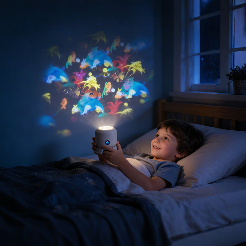 ✨Dynamicky rotujúce LED projektor