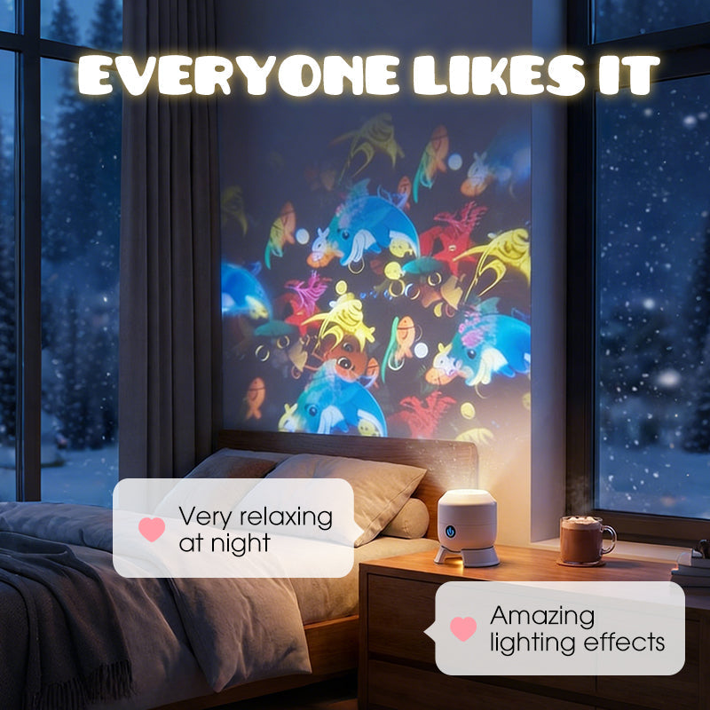 ✨Dynamicky rotujúce LED projektor