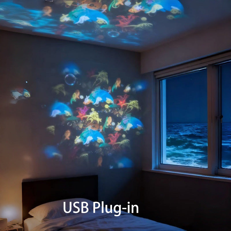 ✨Dynamicky rotujúce LED projektor