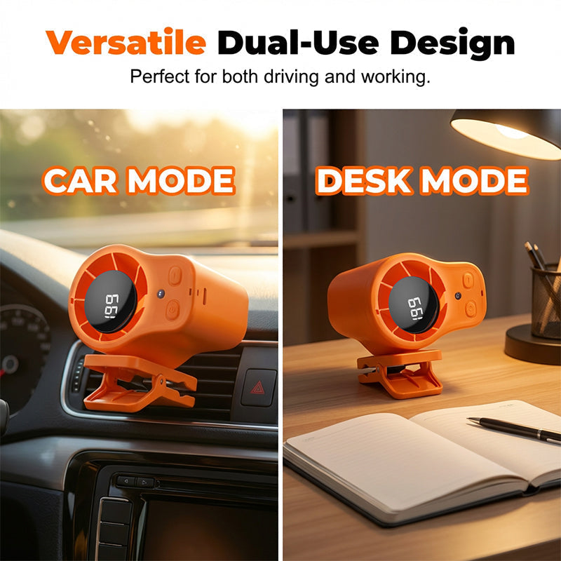 Osobný ventilátor s voľnými rukami a LED displejom