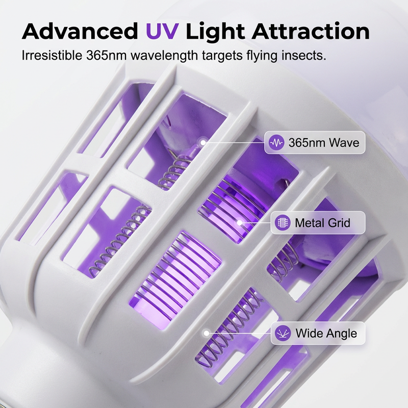 2-v-1 LED lampa proti komárom