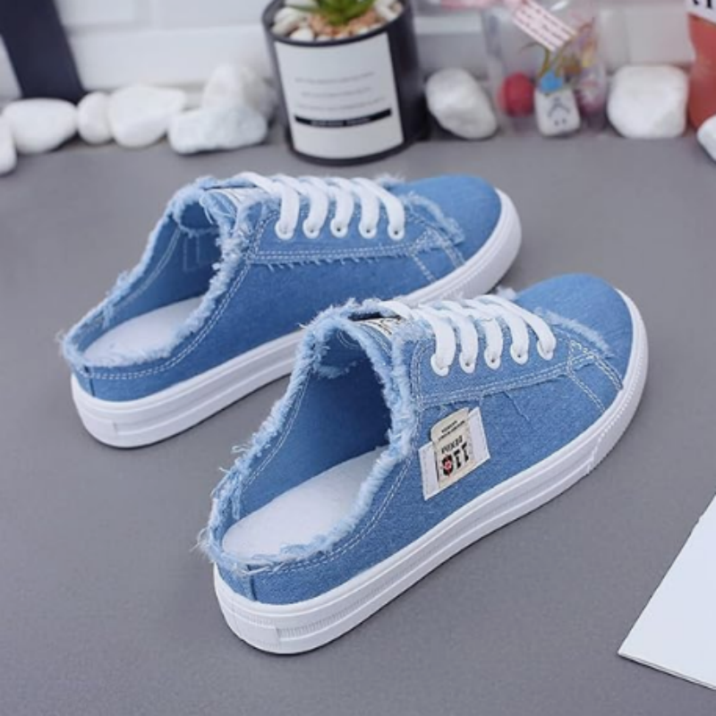 💐Dámske džínsové nazúvacie šľapky - pohodlná podrážka a uvoľnený štýl 👟☀️