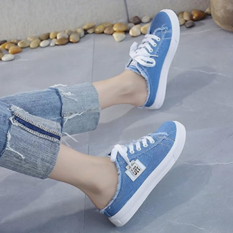 💐Dámske džínsové nazúvacie šľapky - pohodlná podrážka a uvoľnený štýl 👟☀️