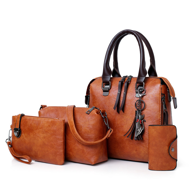 👜Dámska 4dielna sada kabeliek z PU kože – elegantná, všestranná a nadčasová ✨